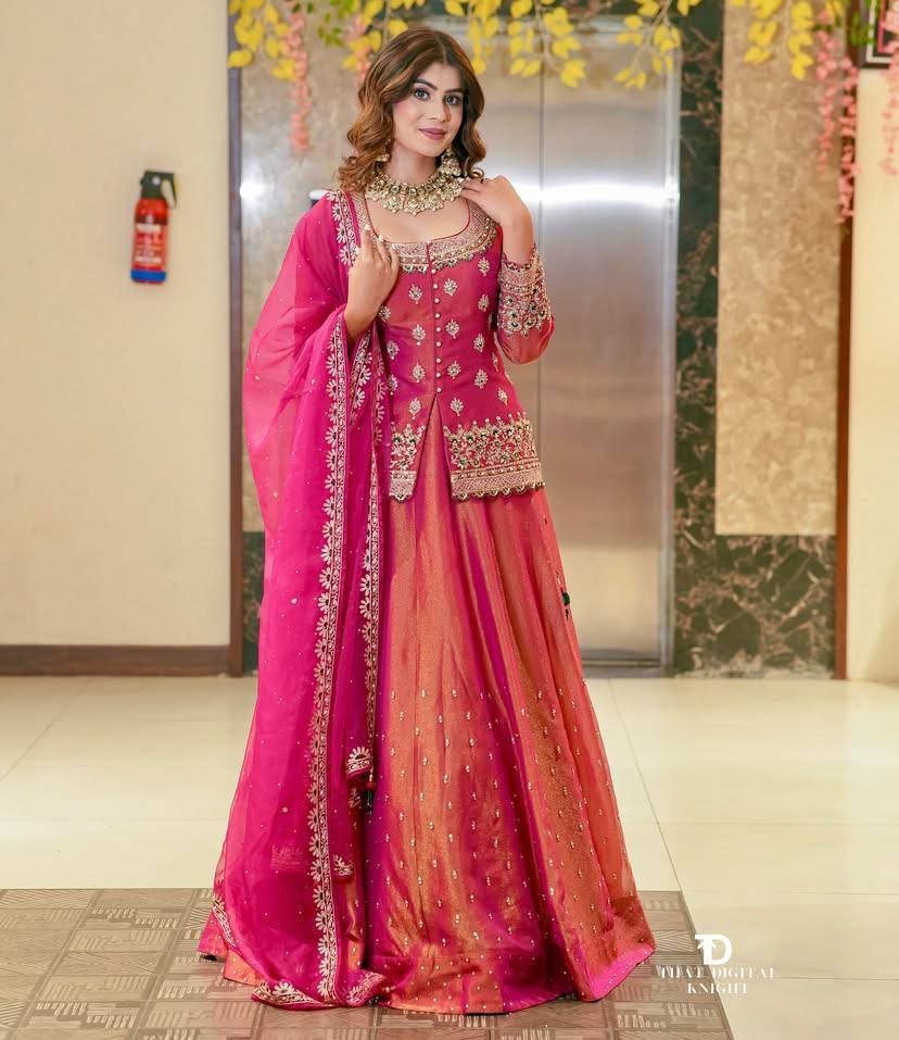 Antic Beauty Three Piece set whit heavy  Embroidery dupatta