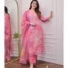 HEVAY SHIFLI FABRIC DIGITAL PRINTING HAND WORK FULL NECK LACE