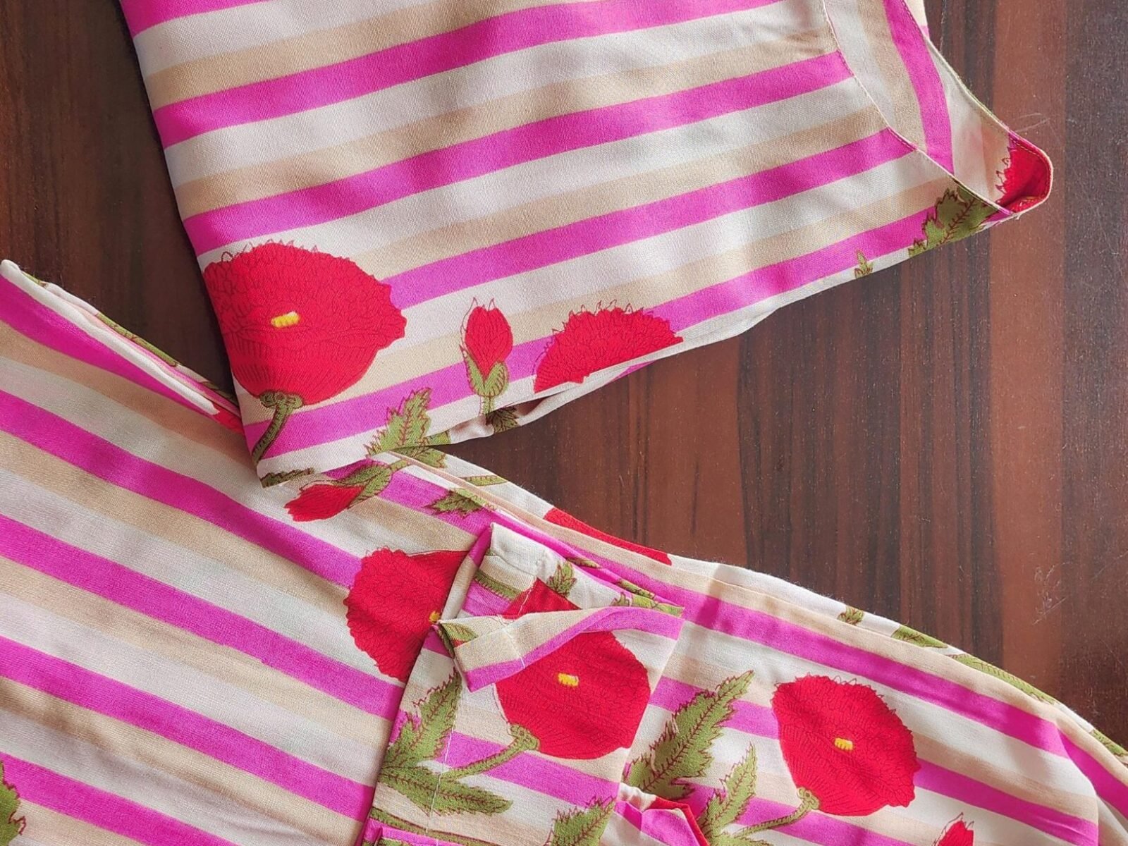 La Rose Hand Block Cotton Printed Coord Set